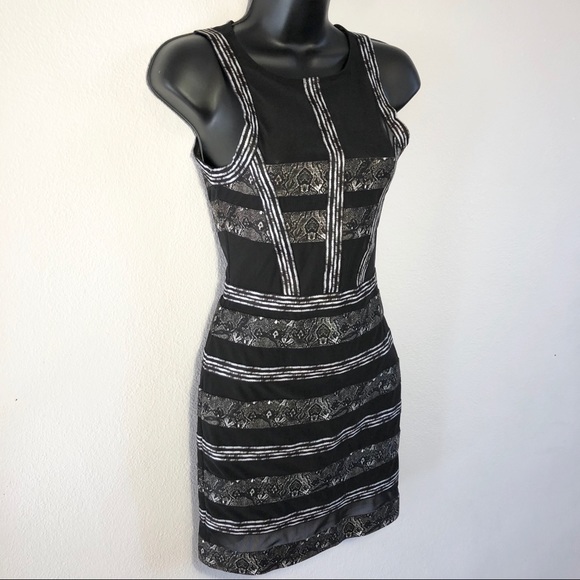 Nasty Gal XXS Black bandage Body Con dress - Picture 3 of 8